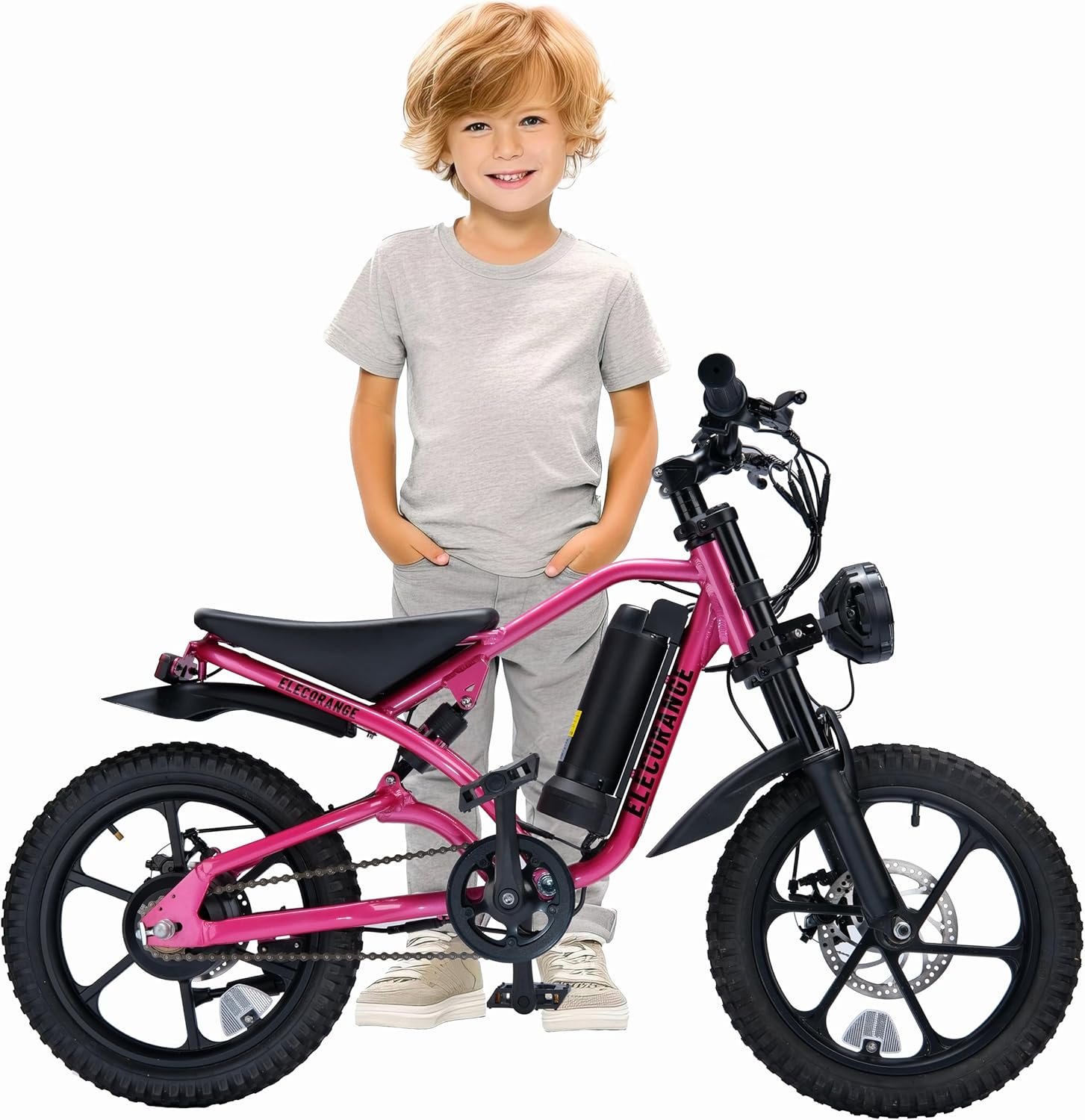 Pedal Electric Bike for Kids Ages 4+